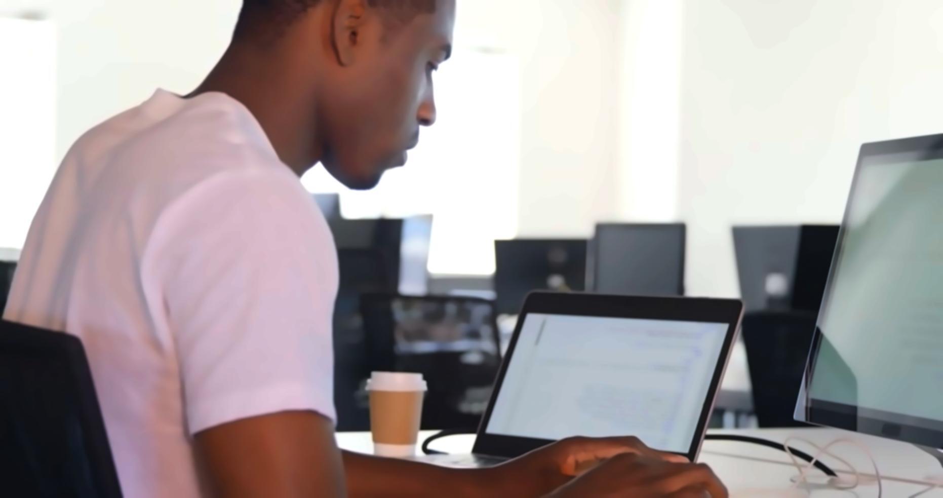Professional blockchain development workspace showcasing modern technology setup